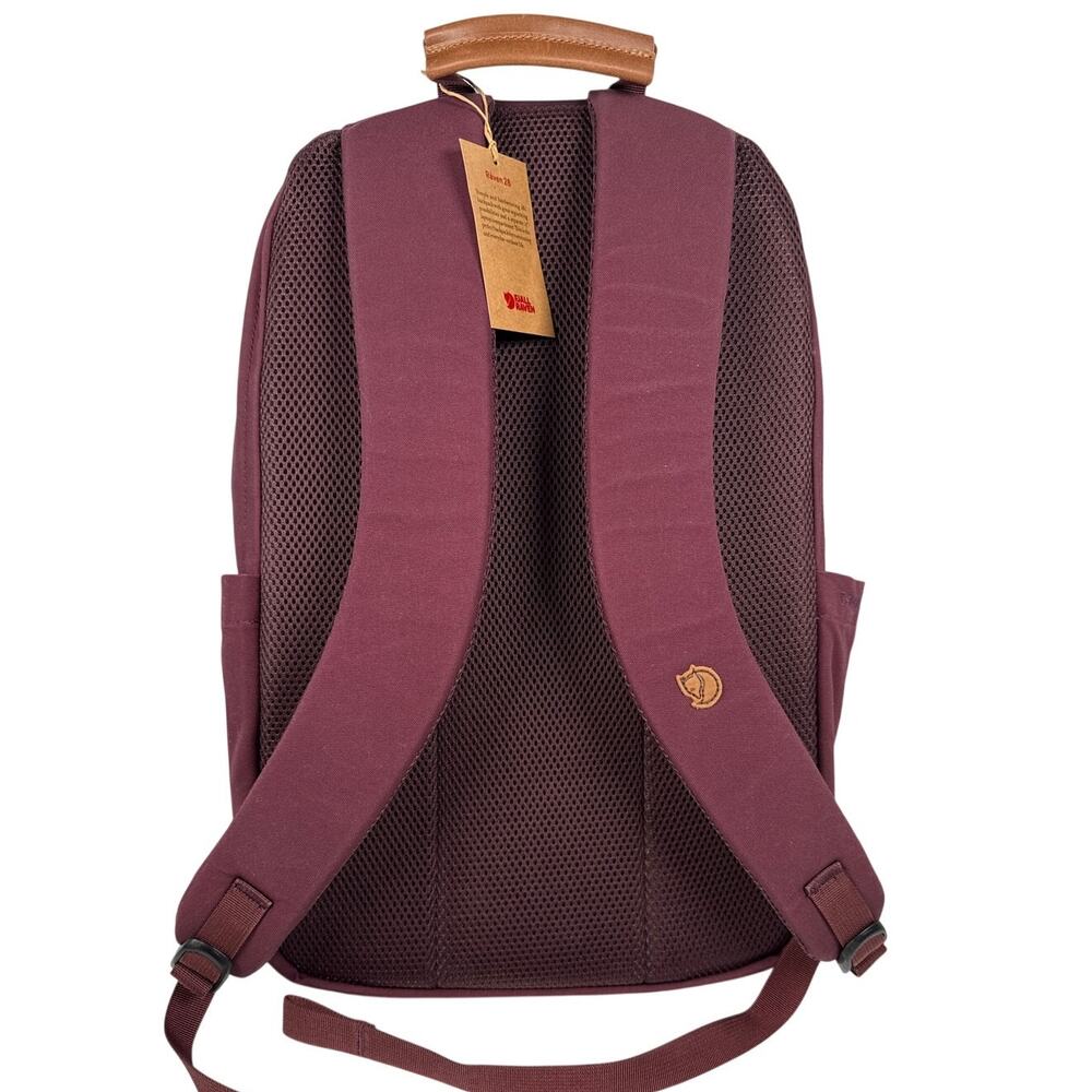 Fjallraven Raven 28L Backpack Övik F23345 Burgundy Port Laptop Ready 10 Pockets - Picture 3 of 12